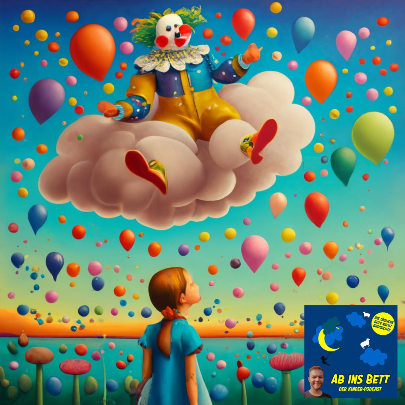 #1634 Clara und der Clown auf der Wolke